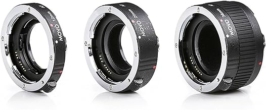 3-Piece AF Chrome Macro Extension Tube Set for Sony Alpha