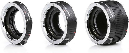 3-Piece AF Chrome Macro Extension Tube Set for Sony Alpha