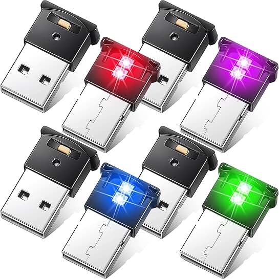 Mini USB LED Light Set with 8 Colors and Adjustable Brightness