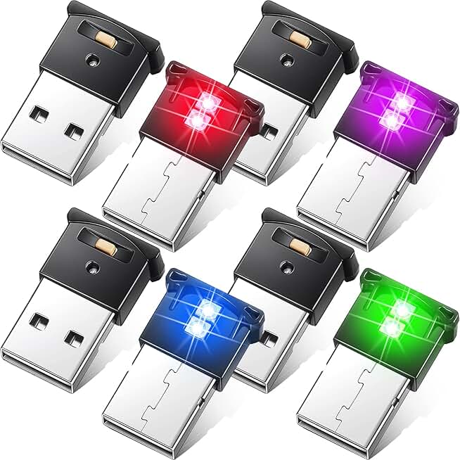 Mini USB LED Light Set with 8 Colors and Adjustable Brightness