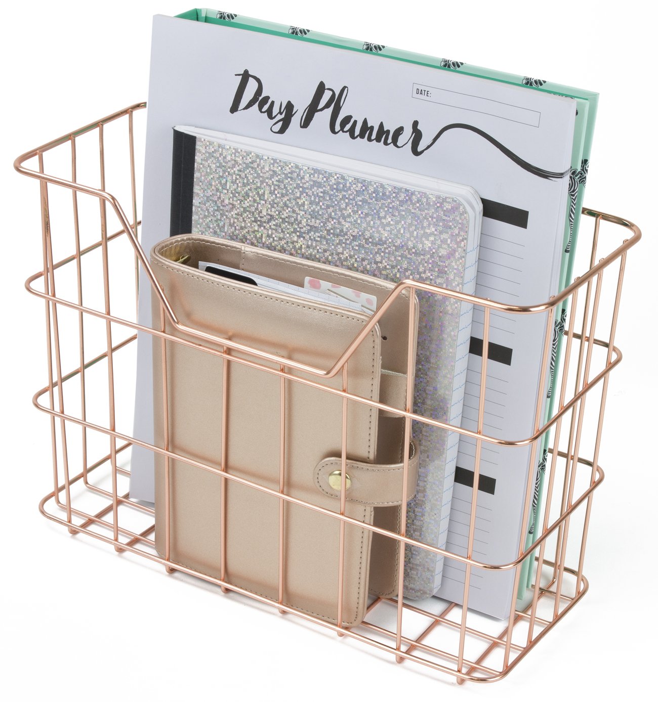 Rose Gold 5-Piece Desk Organizer Set