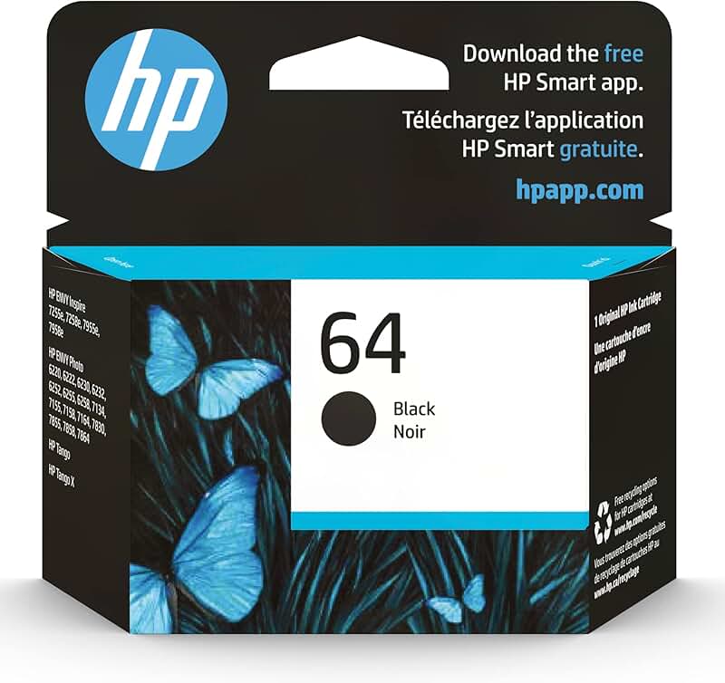 Black Ink Cartridge for Various Printer Models