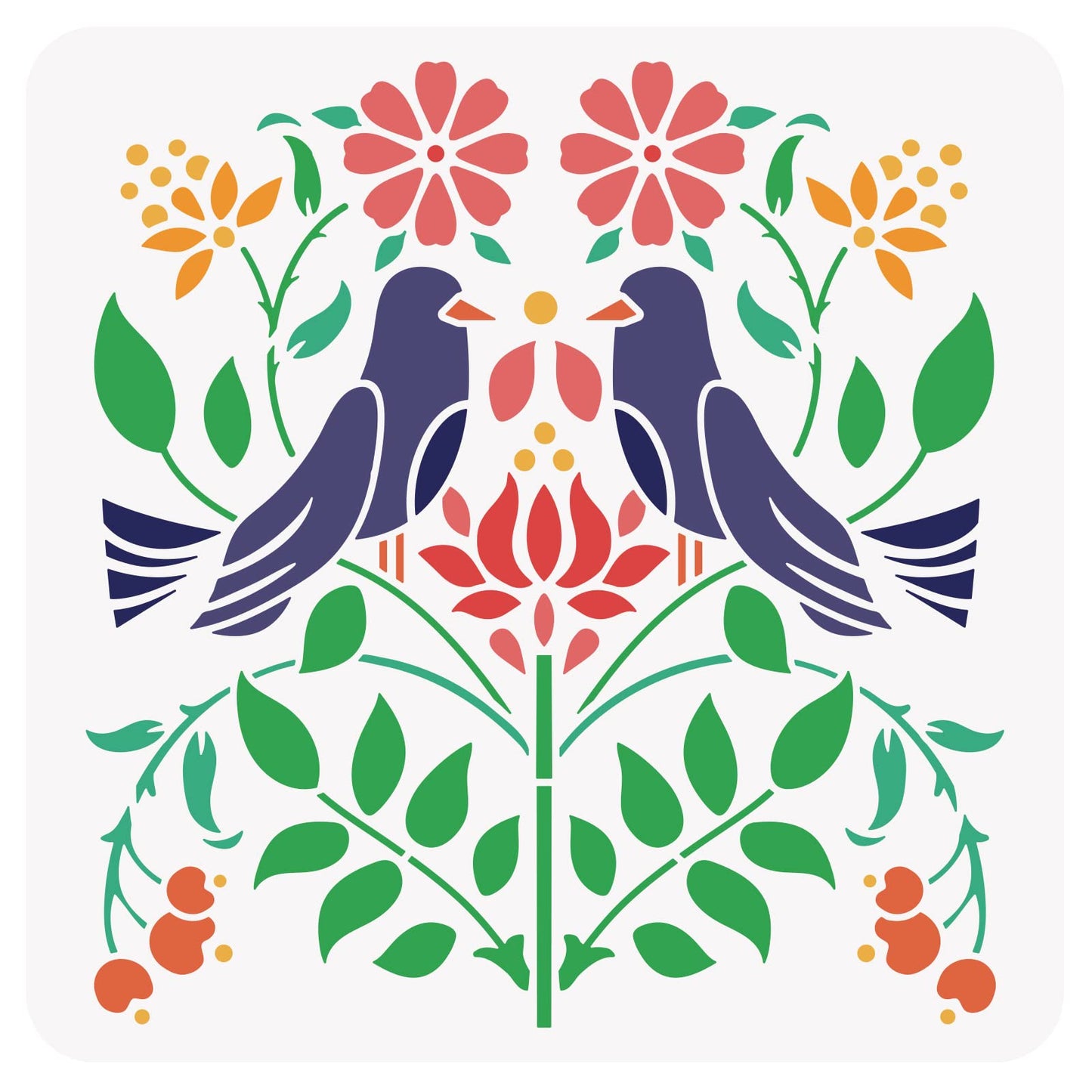 Hungarian Folk 12x12 Inch Template for Scrapbook and Decor