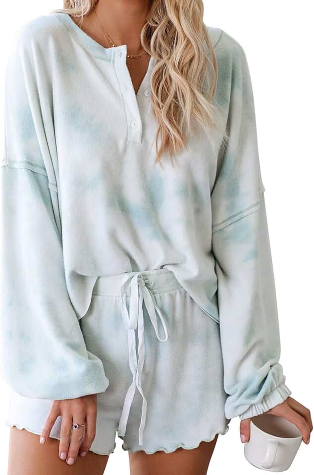 Women's Long Ruffle Sleepwear with Front Drawstring