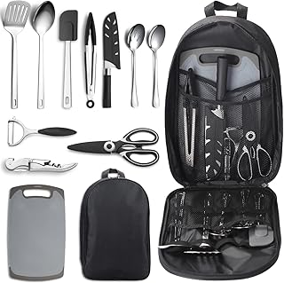 Portable Camping Cooking Utensil Set for Travel and Picnics