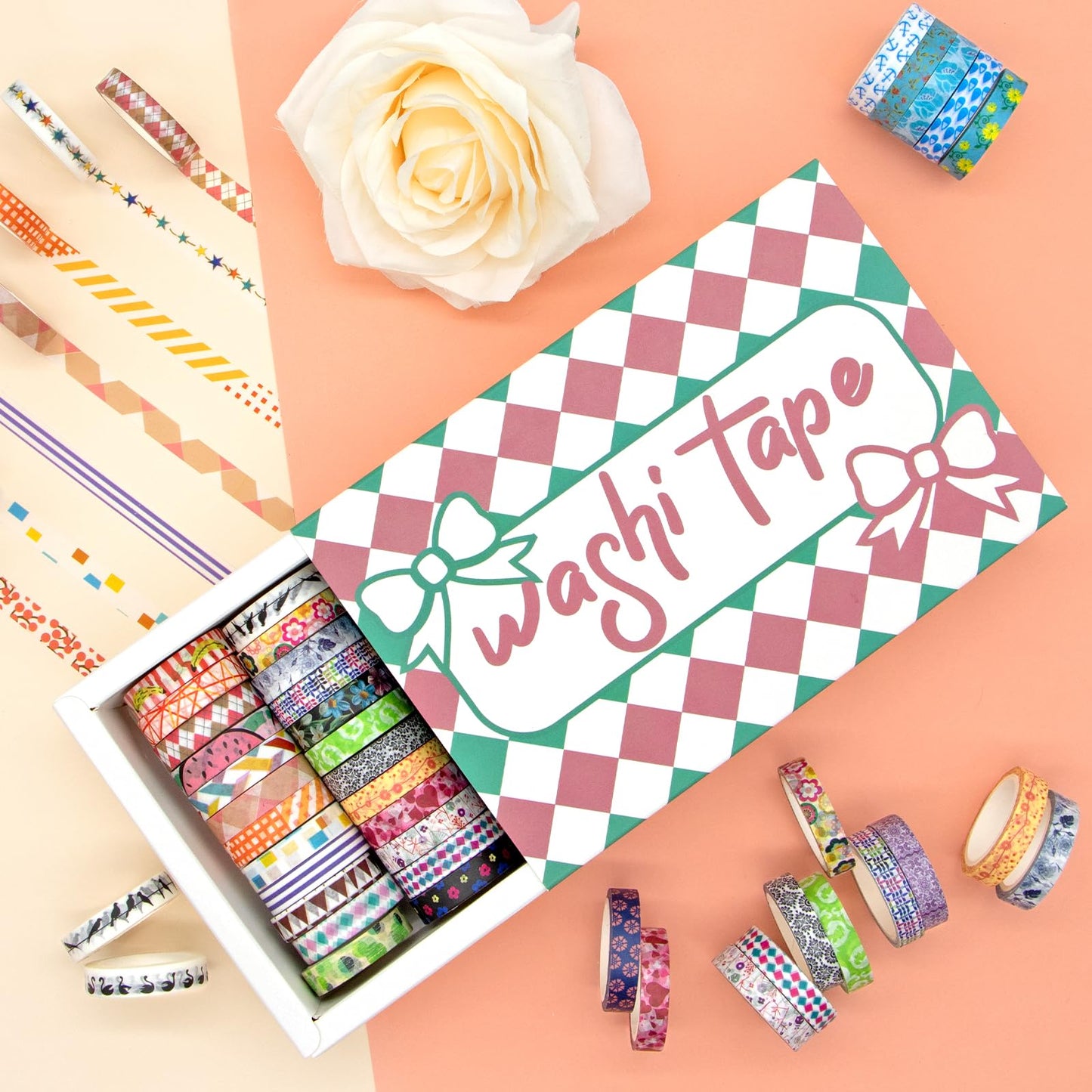 48 Rolls Decorative Washi Tape Set for Crafts