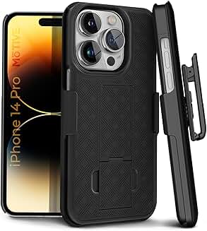 iPhone 14 Pro Rugged Holster Case with Kickstand