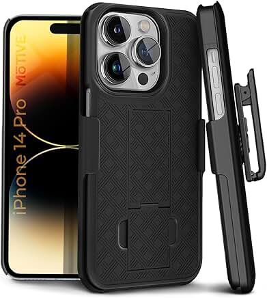 iPhone 14 Pro Rugged Holster Case with Kickstand