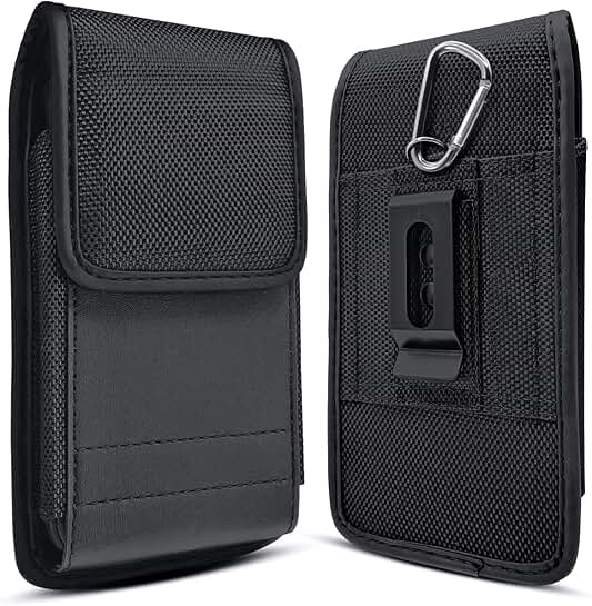 Cell Phone Belt Holster with Clip and Card Slot