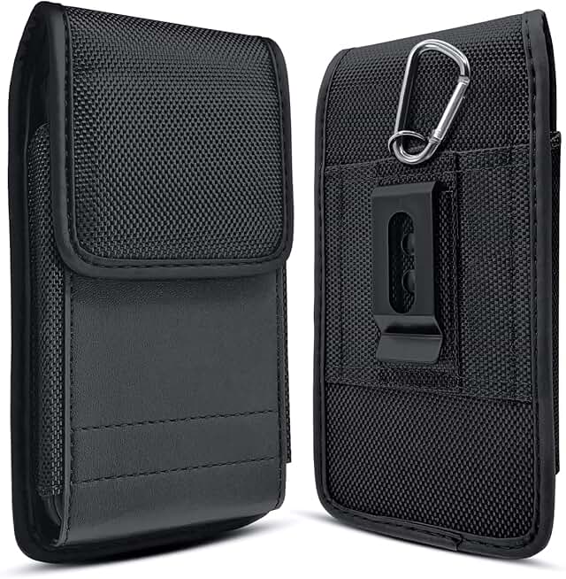 Cell Phone Belt Holster with Clip and Card Slot
