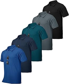 Set of five men's short-sleeve tactical polo shirts