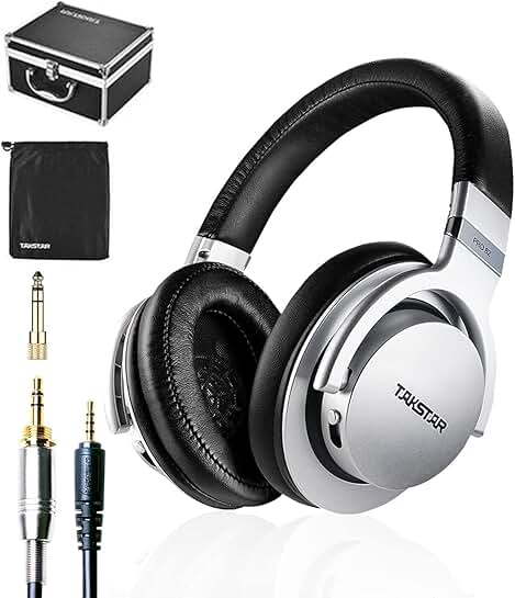 Over-Ear Monitor Headphones with Adjustable Bass and Comfort Ear Pads