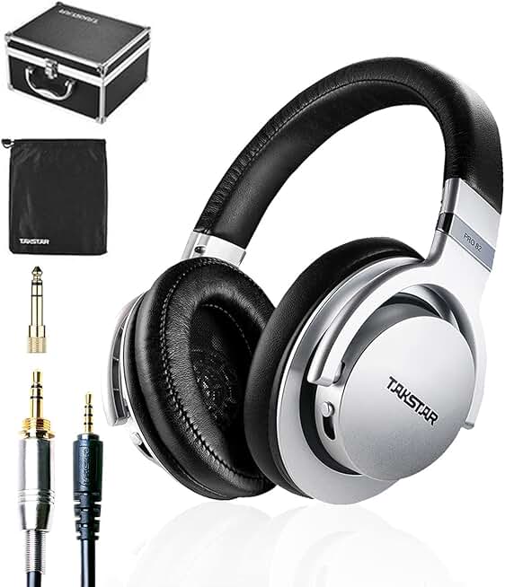 Over-Ear Monitor Headphones with Adjustable Bass and Comfort Ear Pads