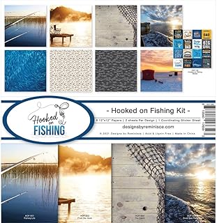 White Scrapbook and Card Kit for Fishing Memories