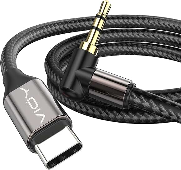 10 Pack USB-C to 3.5mm Aux Cables, 6.6 ft