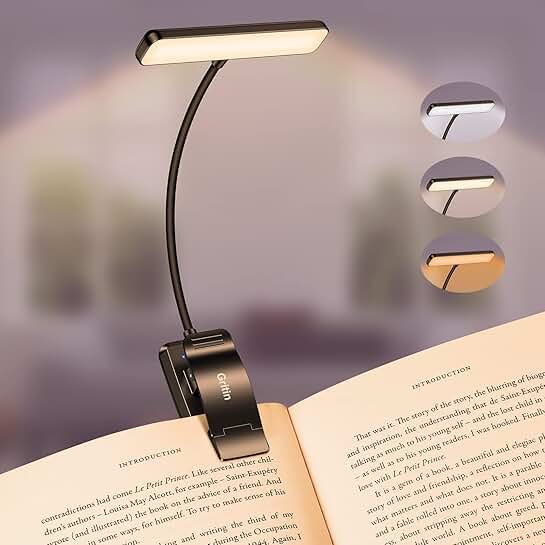Rechargeable LED Book Light with Memory and Dimming