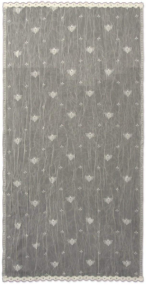 Bee Table Runner, 22" x 72", Ecru
