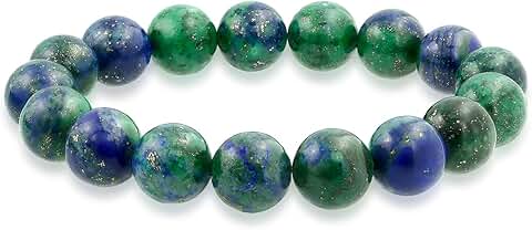 Multi-Color 12MM Round Bead Stretch Bracelet for Men and Women