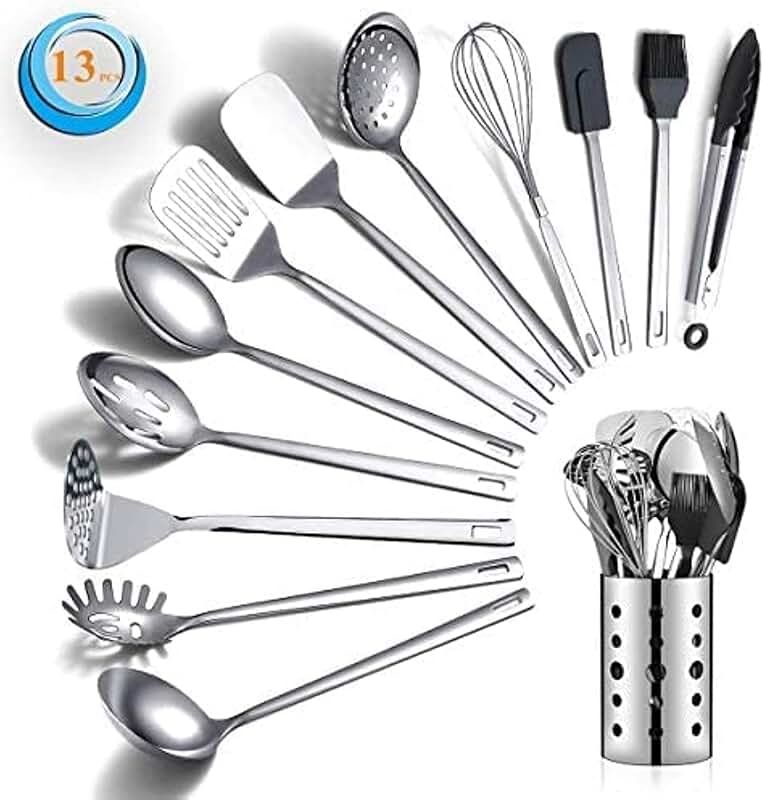 Compact 3-Piece Wok Utensil Set in Black