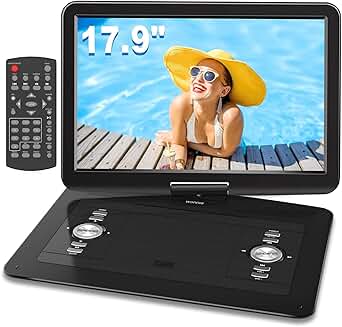 17.9" Portable DVD Player with 15.4" HD Swivel Screen