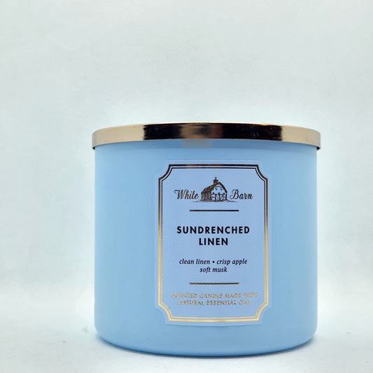  3-Wick Candle w/Essential Oils  14.5 oz  New Core Scents! Sundrenched Linen)