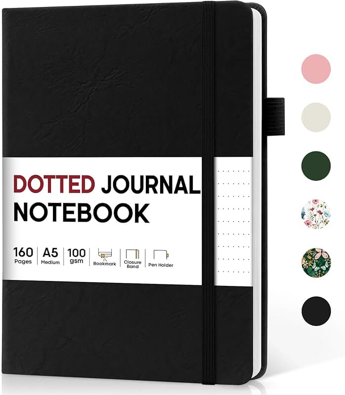 Bullet Dotted Hardcover Journal for Writing and Sketching