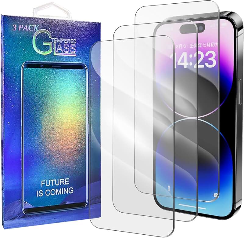 Three Clear Screen Protectors for iPhone 15/15 Pro