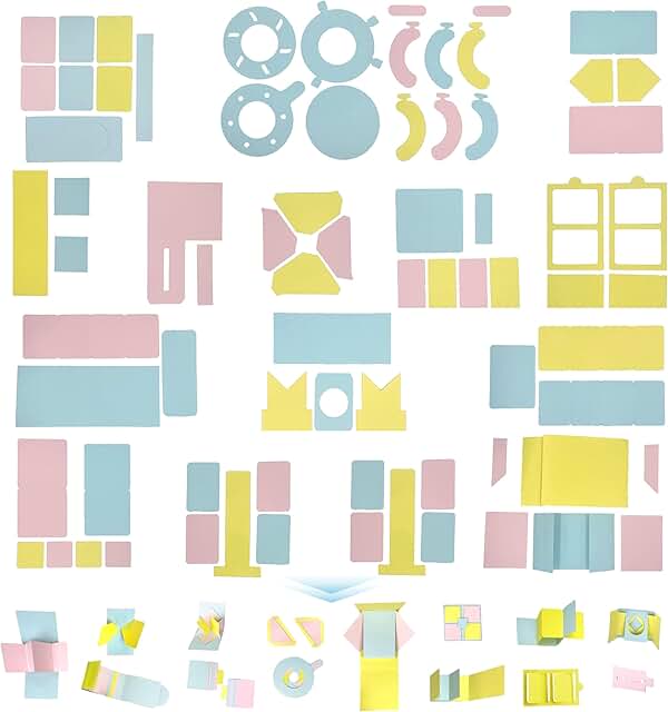 16-Piece Handmade 3D Photo Album Decoration Kit