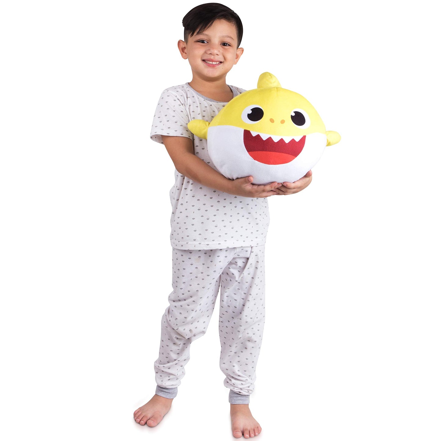 Baby Shark Yellow Kids Bedding Super Soft Plush Cuddle Pillow Buddy, One Size