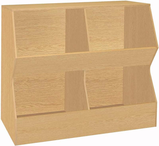 4-Pack Stackable Plastic Kitchen Storage Shelves