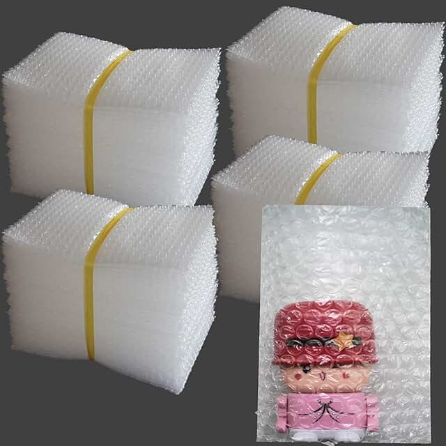 200 Clear Bubble Pouches, 6x8 Inches for Shipping and Storage