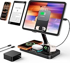 45W 6-in-1 Charging Station with Clock, Light, and Foldable Stand
