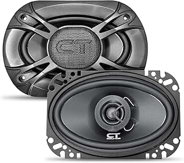 Pair of 4x6 Inch Coaxial Car Speakers, 160 Watts