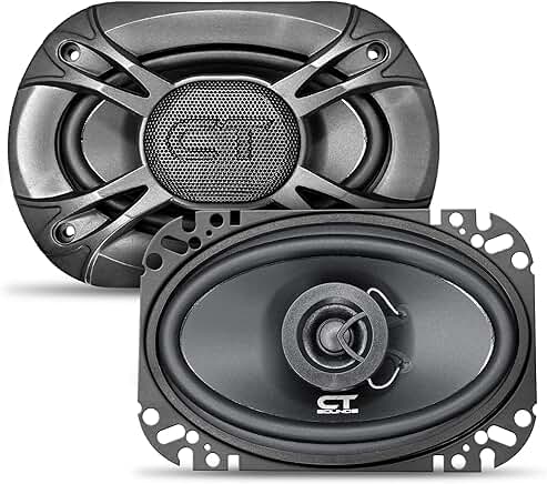 Pair of 4x6 Inch Coaxial Car Speakers, 160 Watts