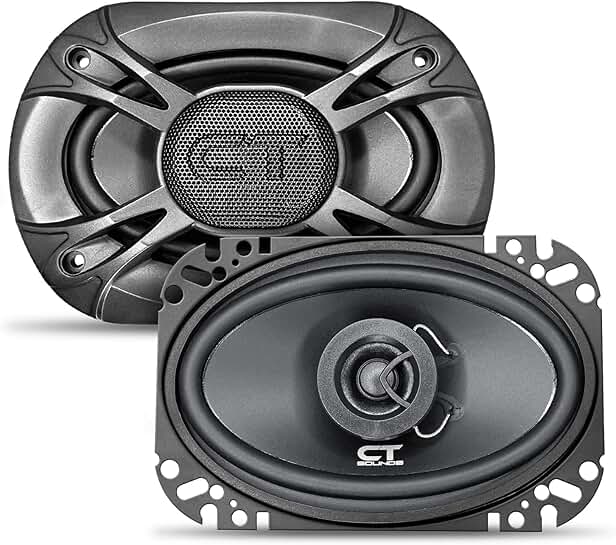 Pair of 4x6 Inch Coaxial Car Speakers, 160 Watts