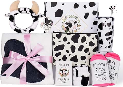 13-Piece Cow Print Gift Set for Women