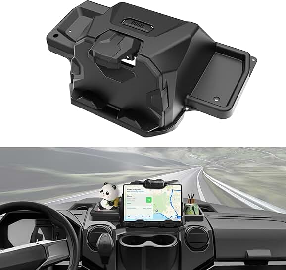 Adjustable Tablet Mount with Storage for Polaris Ranger 2024