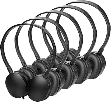 Bulk Pack of 25 Kids Headphones for Classroom Use