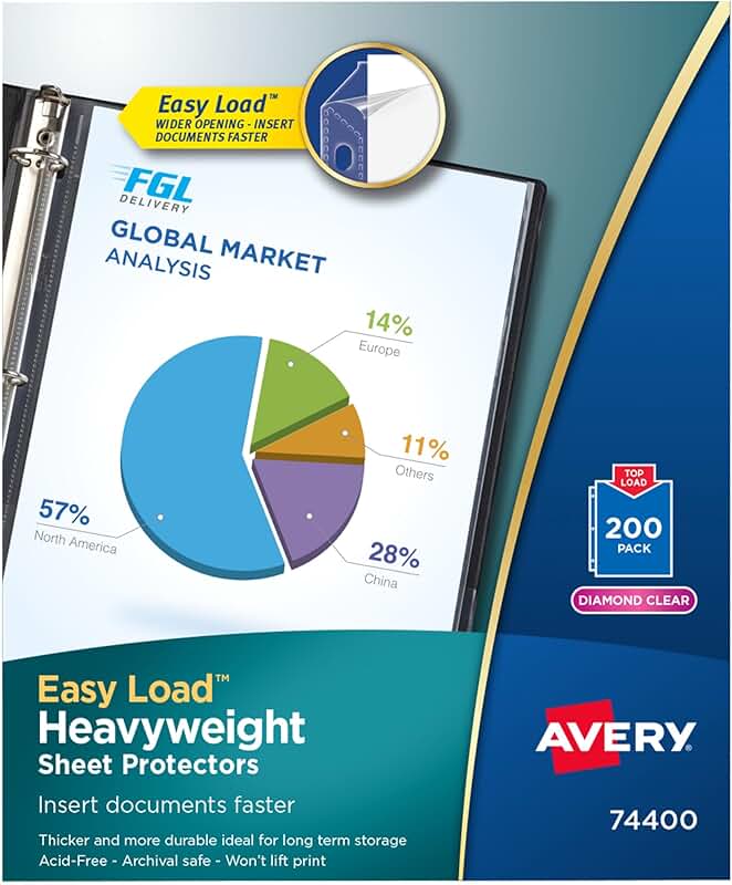 Heavyweight Clear Sheet Protectors, 200 Sheets