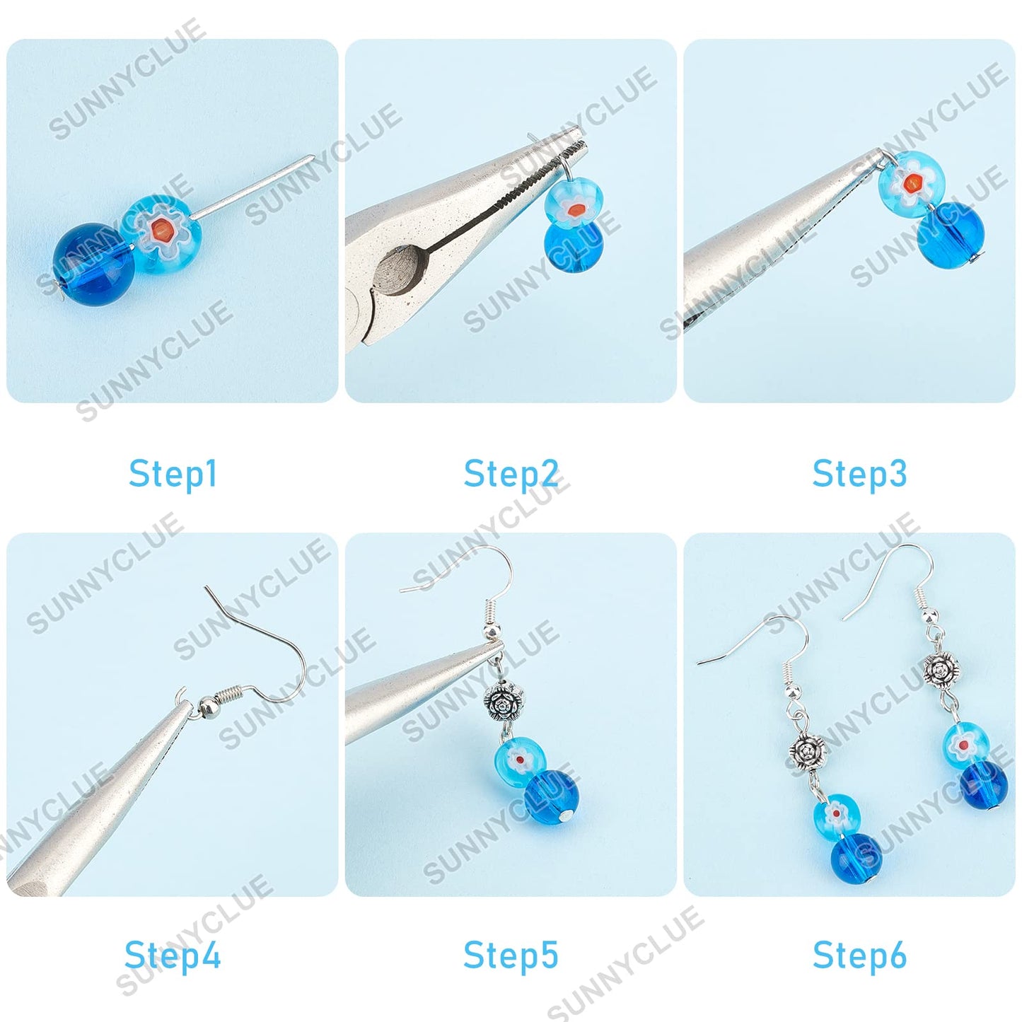 DIY Flower and Owl Bead Earring Making Kit for Beginners
