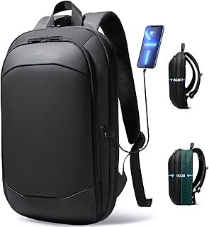 Slim waterproof 17-inch business backpack with USB port