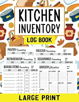 Kitchen Inventory Logbook for Pantry and More