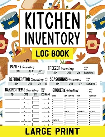 Kitchen Inventory Logbook for Pantry and More