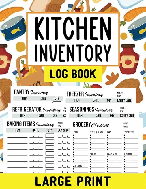 Kitchen Inventory Logbook for Pantry and More