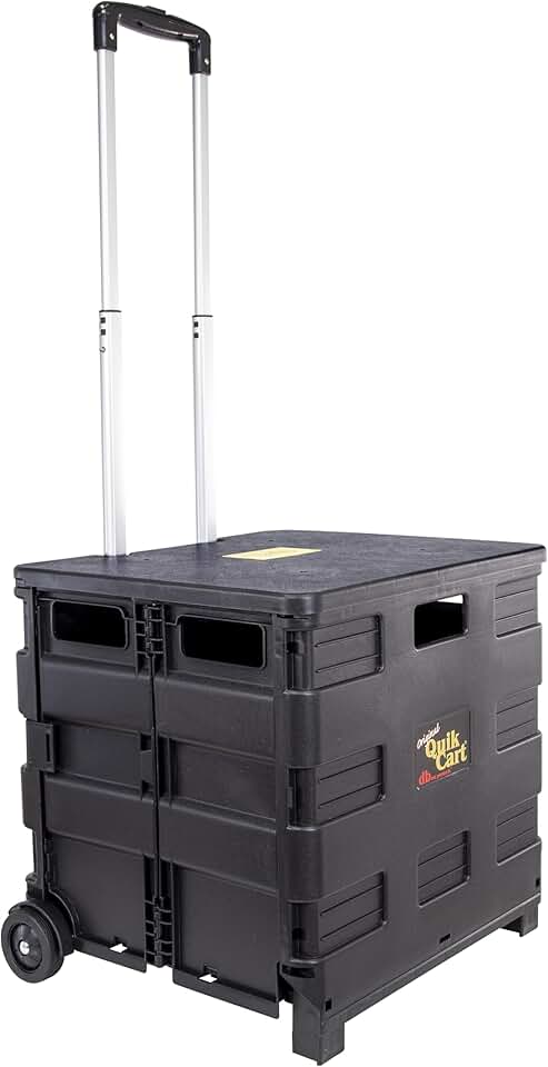 Collapsible Rolling Cart with Seat, 80 lbs Capacity