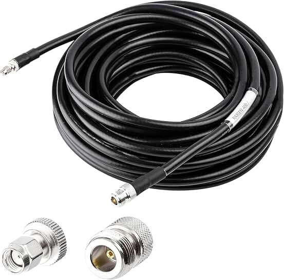 400 N Type Female to RP-SMA Male RF Coaxial Cable, 100ft