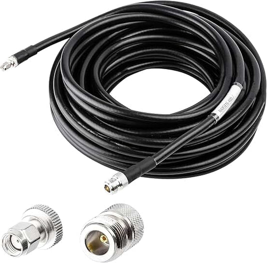 400 N Type Female to RP-SMA Male RF Coaxial Cable, 100ft