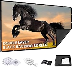 2025 Portable 150" White Projector Screen, Foldable and Washable