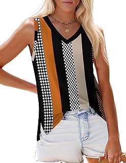 Women's Summer V-Neck Sleeveless Casual Tank Top