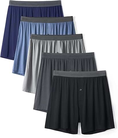 Breathable Bamboo Rayon Men's Boxer Shorts Pack